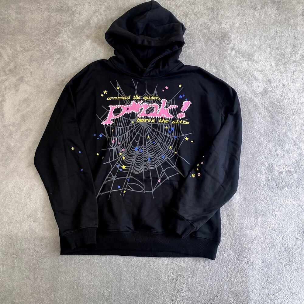 Sp5R Black Hoodie Men’s Size L Pullover Streetwear Skate Graphic Sweatshirt